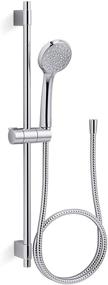 img 4 attached to Kohler Awaken Multi-Function Handshower with Slide Bar Kit, Polished Chrome, 27.50 x 3.75 x 2.50 inches