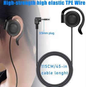 img 1 attached to 🎧 EXMAX Left-Side Earphone with Wired 3.5mm Jack - Single Headphone for EXD-101 ATG-100T Wireless Tour Guide Receiver, Radio, Podcast, Laptop, MP3 - Ear Bud with Ear-Hook (Left-Side Earphone)
