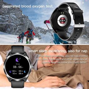 img 2 attached to 💪 Ultimate Fitness Companion: Smart Watch Pedometer Heart Rate Calorie Counter Sleep Tracker Blood Pressure Step Counter Waterproof Bluetooth Wristwatch for Men and Women