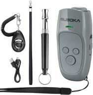 🔊 ruboka ultrasonic anti barking device with 3 frequency dog training and bark control, rechargeable and led light included logo