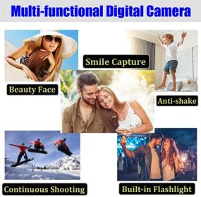 img 1 attached to 📷 30MP Full HD 2.7K Digital Camera with Retractable Flash Light & Flip Screen - Vlogging Camera for YouTube, Including Two Batteries