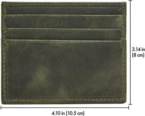 img 3 attached to 👛 Bigardini - Vintage Genuine Minimalist RFID Blocking Wallet