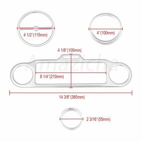 img 3 attached to Улучшите свой Harley Davidson с 9-штучной набором оформления динамиков спидометра Stereo Accent: совместимо для моделей Electra Street Glide Ultra Classic 1986-2013.