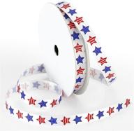 premium betsy ross printed satin ribbon spool - vibrant red, white, and blue design - 3/8-inch width, 100-yard length logo