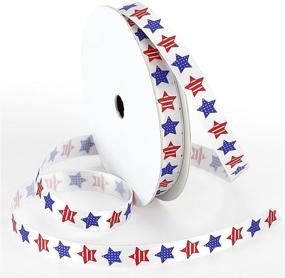 img 4 attached to Premium Betsy Ross Printed Satin Ribbon Spool - Vibrant Red, White, and Blue Design - 3/8-Inch Width, 100-Yard Length
