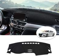 🏎️ flannel dashboard cover for honda accord 2018-2022 - cartist nonslip dash mat protector sunshade no glare logo