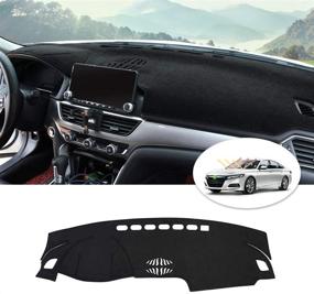 img 4 attached to 🏎️ Flannel Dashboard Cover for Honda Accord 2018-2022 - Cartist Nonslip Dash Mat Protector Sunshade No Glare