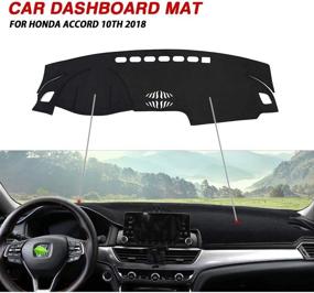 img 2 attached to 🏎️ Flannel Dashboard Cover for Honda Accord 2018-2022 - Cartist Nonslip Dash Mat Protector Sunshade No Glare