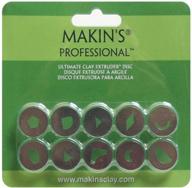 makin's usa professional ultimate clay extruder discs set b - 10 pack: high-quality craft tool for precise clay extrusion logo