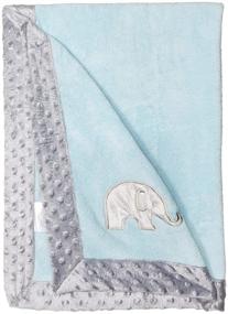 img 1 attached to Bacati Elephants Blankets Embroidered Border