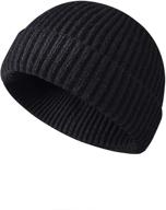 warm & stylish maiago fisherman beanie: wool knit cuff beanie cap for men & women logo