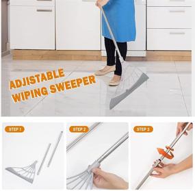 img 2 attached to 🧹 Multifunction Magic Broom: 3-in-1 Sweeper Mop, Squeegee & Glass Wiper for Effortlessly Drying Floors, Removing Dirt, Hair & Moisture