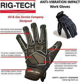 img 1 attached to Rig Tech Impact Anti Vibration Work Gloves