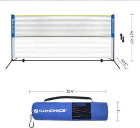 img 1 attached to 🏸 SONGMICS Portable Sports Set - Badminton Net Set with Easy Assembly, Suitable for Badminton, Tennis, Kids Volleyball, Pickleball - Nylon Net with Poles