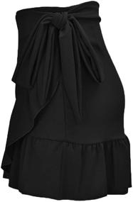 img 2 attached to ChinFun Women's Ruffle Sarongs Beach Cover Up for Swimwear, Bikini, Tankini - Swim Skirts & Swimdress