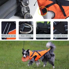 img 1 attached to 🐶 InnoPet Waterproof Windproof Dog Winter Coat with Harness - Ultimate Outdoor Warmth for Medium and Large Dogs