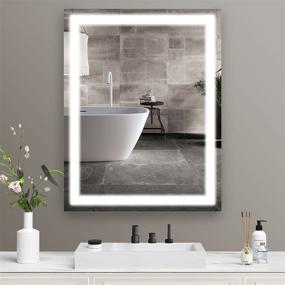 img 4 attached to 💡 Yeeopp 32x24 Inch LED Bathroom Mirror: Super Bright Vanity Mirrors with Anti-Fog, 6000K Lights