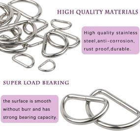 img 1 attached to D Rings for Sewing, Bulk Set of 90 Metal D Ring Pieces - Ideal for Crafting and Sewing Projects