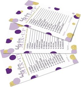 img 3 attached to 🔮 Purple and Gold Word Scramble Game (25 Pack) - Fun Unscramble Activity Cards for Girls Baby Shower Games, Gender Reveal Party, Mermaid & Princess Theme