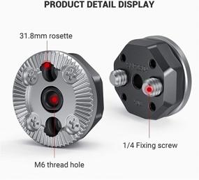 img 3 attached to SMALLRIG 1939 Standard Rosette Bolt-On Mount: Secure M6 Thread & 31.8 Diameter for Camera Cage and Accessories