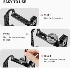 img 1 attached to SMALLRIG 1939 Standard Rosette Bolt-On Mount: Secure M6 Thread & 31.8 Diameter for Camera Cage and Accessories