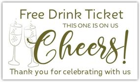 img 2 attached to Unwrap the Celebration: 50 Free Drink 🍾 Tickets with Cheers Champagne Glasses Design for Your Party