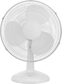 img 3 attached to 🌀 Amazon Basics 16-Inch Oscillating Table Fan: Powerful 3-Speed Settings, White Blades