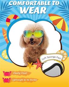 img 3 attached to 🐶 Lewondr Small Dog Sunglasses: Ultimate Eye Protection with UV Reflective Lens, Adjustable Strap, Waterproof, Windproof & Anti-Fog – Top-rated Pet Sunglasses for Dogs