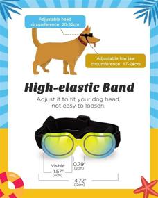 img 1 attached to 🐶 Lewondr Small Dog Sunglasses: Ultimate Eye Protection with UV Reflective Lens, Adjustable Strap, Waterproof, Windproof & Anti-Fog – Top-rated Pet Sunglasses for Dogs