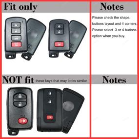 img 3 attached to Silicone Remote Key Fob Cover Protector Compatible With 2018 2017 2016 Toyota Tacoma Land Cruise Prius V RAV4 HYQ14FBA