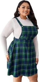 img 1 attached to Romwe Womens Adjustable Overall Pinafore Women's Clothing in Jumpsuits, Rompers & Overalls