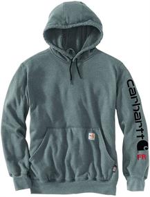 img 1 attached to Carhartt Flame Resistant Original Midweight Sweatshirt Men's Clothing for Active