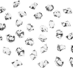 img 2 attached to 💎 Super Z Outlet 120 Pack Clear Acrylic Ice Rock Crystals: Versatile Table Scatters, Vase Fillers, and Decorative Gems for Events, Weddings, and Crafts