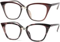 👓 stylish and chic: soolala womens quality readers oversized cat eye reading glasses logo