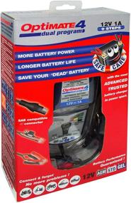 img 1 attached to TecMate OptiMATE 4 DUAL Program: Advanced 9-Step 12V 1A Sealed Battery Charger & Maintainer - Efficient Battery Saving Solution, TM-341