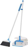 🧹 blue and white amazon basics broom with handled dustpan for improved cleaning efficiency logo