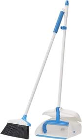 img 4 attached to 🧹 Blue and White Amazon Basics Broom with Handled Dustpan for Improved Cleaning Efficiency