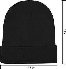 img 2 attached to 🧢 Cooraby Winter Stretchy Knitted Beanies - Boys' Accessory Hats