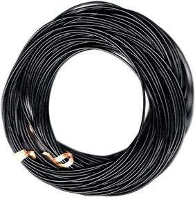 img 1 attached to 🔘 2 mm Black Greek Leather Cord - 10 Meter Roll (10.94 Yards) - Leathery Scent - No Odor: High-quality and Versatile Crafting Supplies