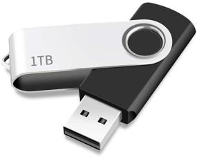 img 4 attached to Флеш-накопитель USB 3.0 с ультравысокой скоростью передачи данных 1 ТБ - флеш-память F-Security объемом 1000 ГБ, совместимый с компьютером/ноутбуком, портативный металлический накопитель с поворотным дизайном - скорость чтения/записи до 100 Мб/с.