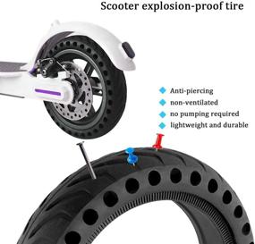 img 3 attached to 🛴 ASTVSHOP Solid Tire Wheel Replacements for Xiaomi Mi M365 / Gotrax GXL V2 - 8.5 inch Explosion-Proof Scooter Tires