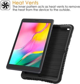 img 1 attached to Fintie Silicone Case for Samsung Galaxy Tab A 8.0 2019 Without S Pen Model (SM-T290 Wi-Fi, SM-T295 LTE) - Honey Comb Series: Kid-Friendly, Lightweight, Shockproof Protective Cover in Black