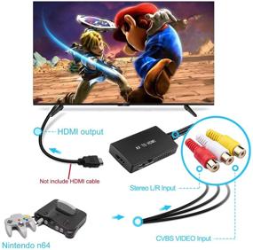 img 3 attached to 🔌 Конвертер RCA в HDMI: Улучшение качества видео и аудио для Xbox, N64, PS3, телевизора и других устройств - Женский разъем RCA к HDMI адаптер
