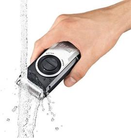 img 3 attached to 🔋 Braun MobileShave M-90 Travel Shaver Silver with Precision Trimmer, Smart Foil, Wide Floating Foil, and Washable Design