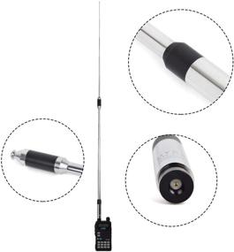 img 3 attached to 📡 HYS RH770 Dual Band SMA Male 36-Inch Extendable Antenna for Walkie Talkies - Compatible with YAESU Vertex TYT and Wouxun Radios