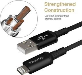 img 1 attached to 🔌 Fast Charging Cable for iPhone 11/11 Pro Max/XS/XR, Lightning Cable 4Pack (1FT/3FT/3FT/6FT) Compatible with iPhone/iPad and More