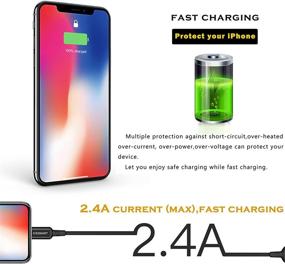 img 3 attached to 🔌 Fast Charging Cable for iPhone 11/11 Pro Max/XS/XR, Lightning Cable 4Pack (1FT/3FT/3FT/6FT) Compatible with iPhone/iPad and More