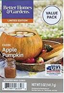 🍎 better homes & gardens farm apple pumpkin wax melts cubes - 5 oz package (12 cubes) - long-lasting fragrance! logo