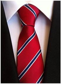 img 3 attached to 👔 Secdtie Men's Classic Striped Jacquard Necktie - Accessories in Ties, Cummerbunds & Pocket Squares