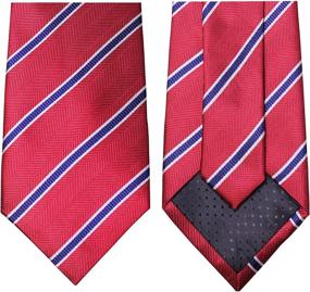 img 2 attached to 👔 Secdtie Men's Classic Striped Jacquard Necktie - Accessories in Ties, Cummerbunds & Pocket Squares